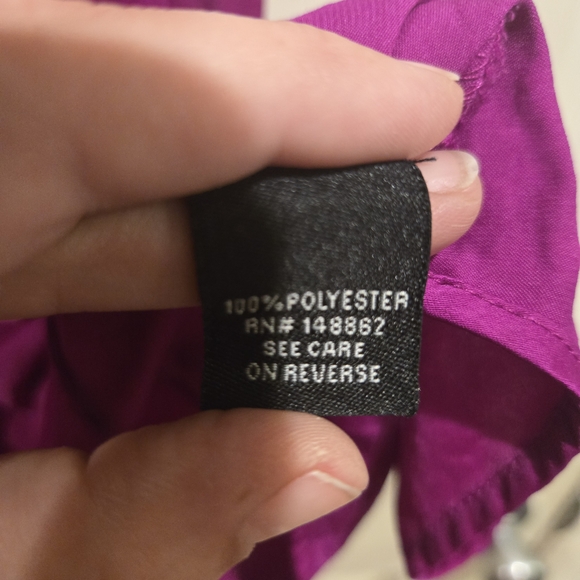 Torrid Womens Satin Tank Top. Purple. Button Down. Size 3x Euc - Picture 7 of 8